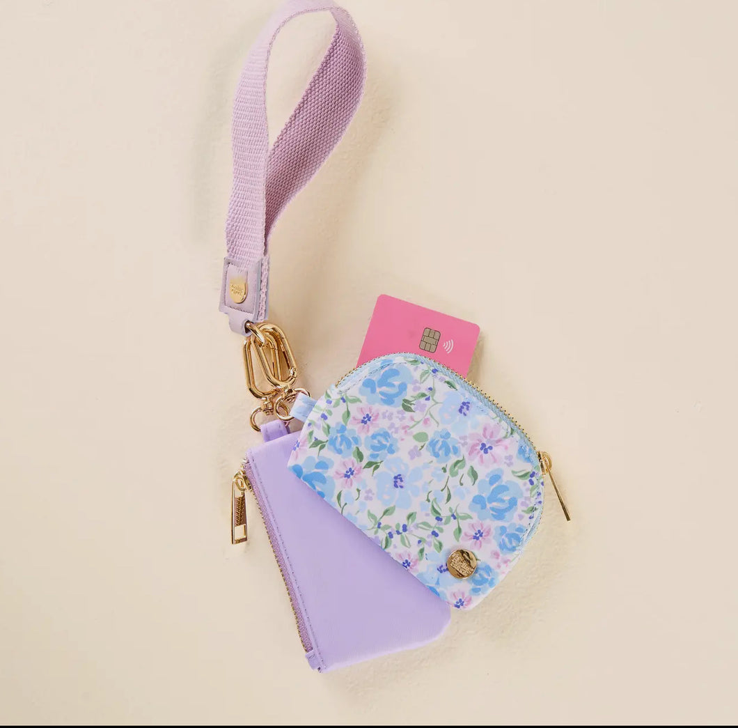 Dynamic Duo Pouch Wristlet | Secret Garden Blue