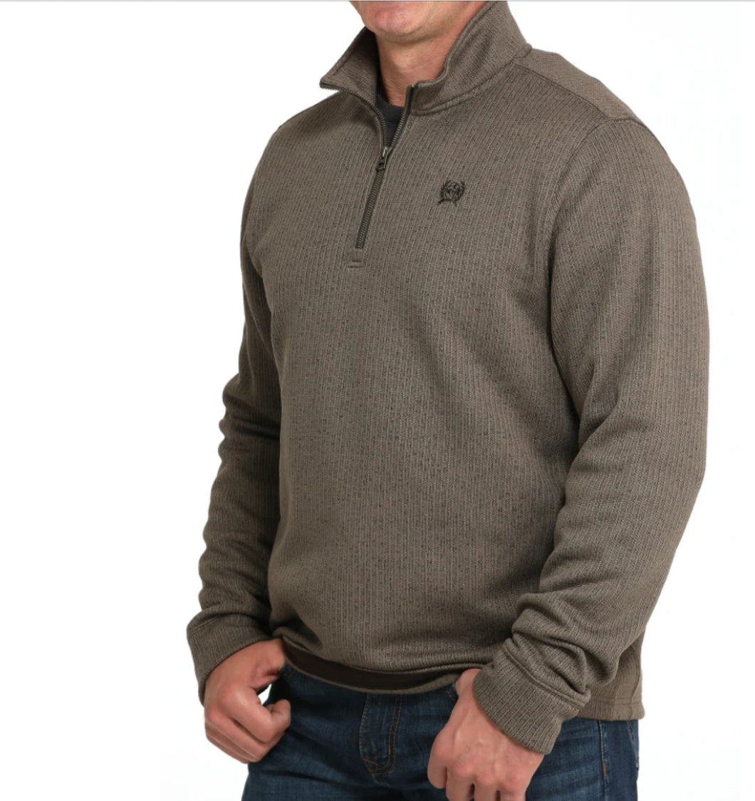 Cinch | MENS Brown 1/4 Zip Pullover
