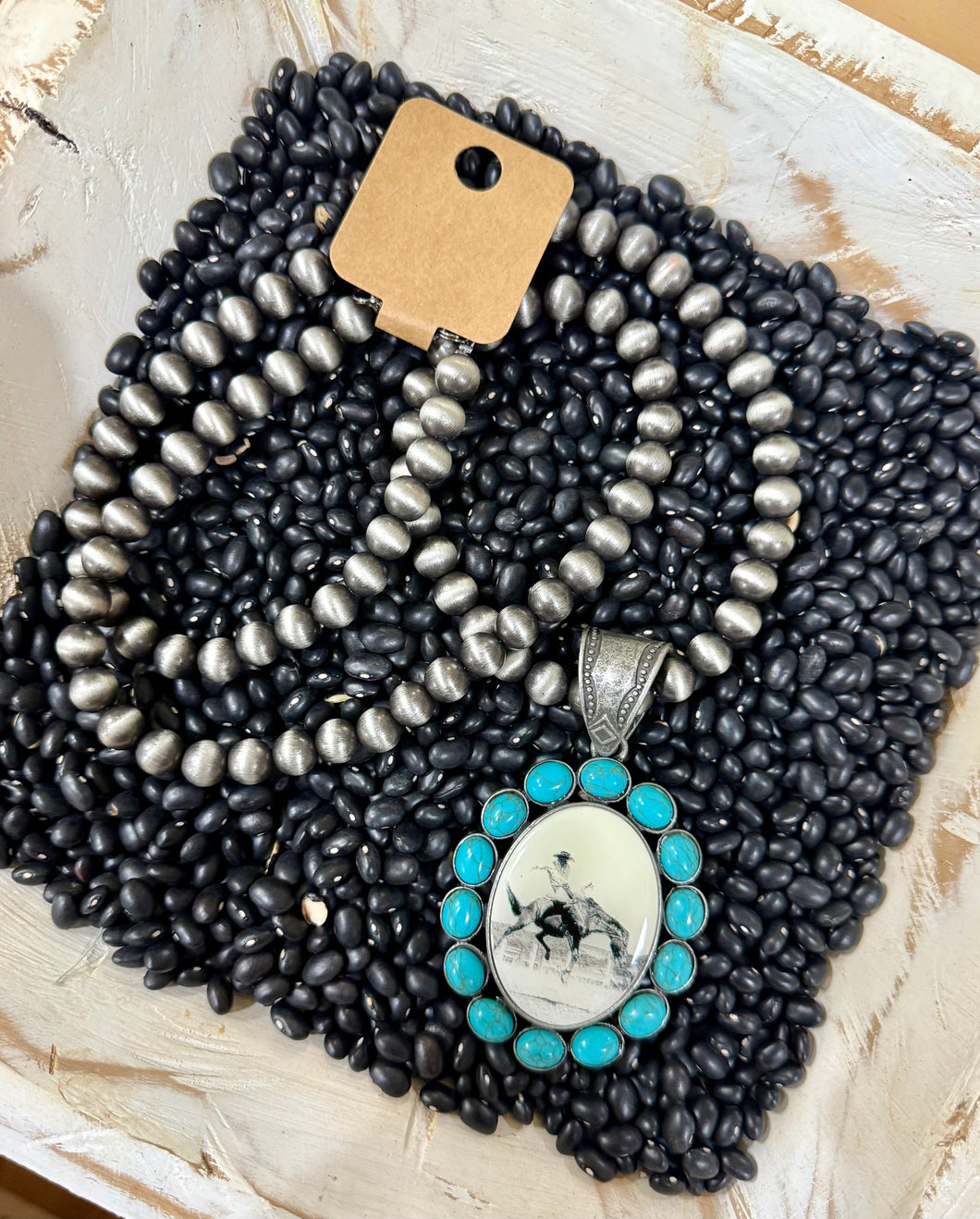 Bronc Turquoise Pendant Necklace
