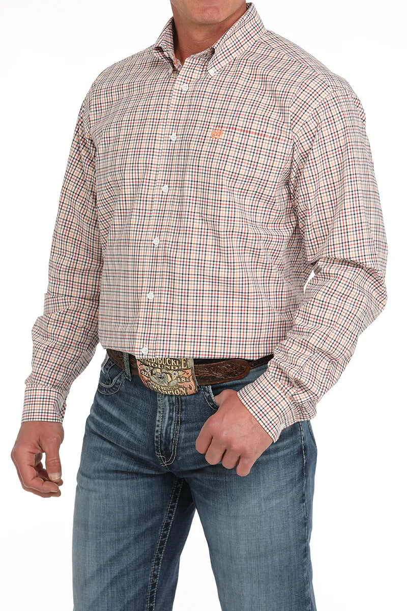 Cinch | Men’s Plaid Button Down - White