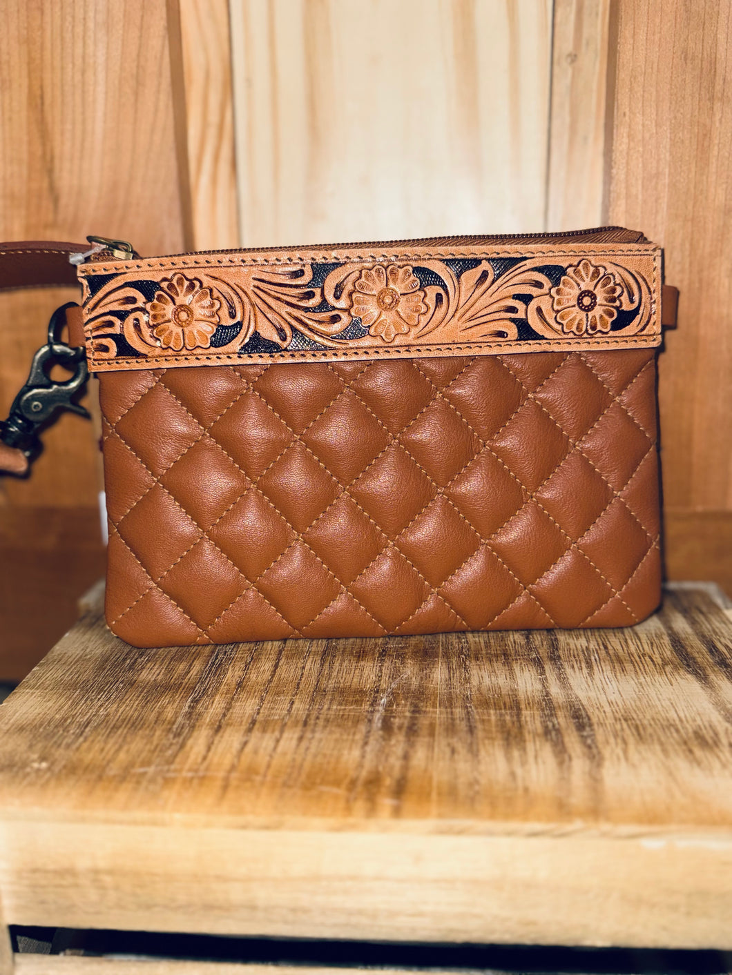 Stitch Leather Crossbody