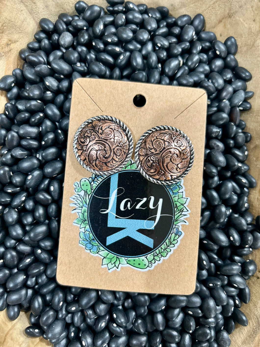 Fancy Floral Scroll Earrings