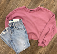 Load image into Gallery viewer, Good Girl | Mauve Open Back Thermal Knit Top
