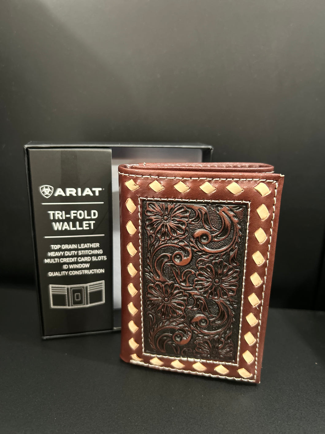 Ariat | Tri-Fold Floral Embroidered Wallet