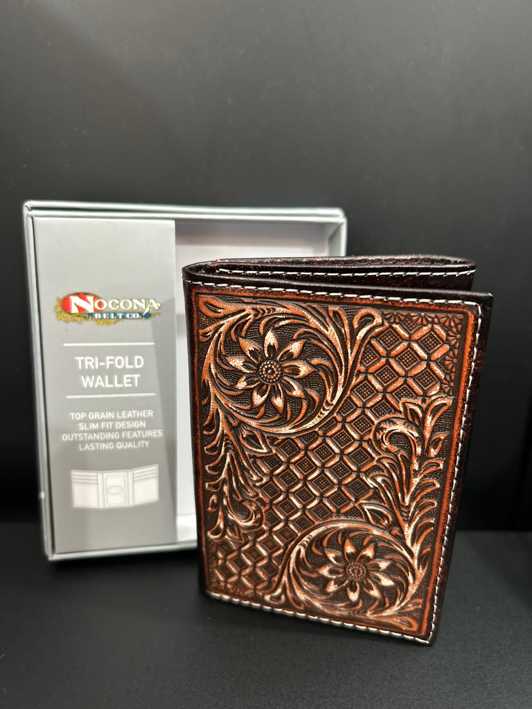 Nocona | Tri-Fold Floral Corners Wallet