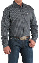 Load image into Gallery viewer, Cinch | L/S Charcoal Blue Stripe Button Down
