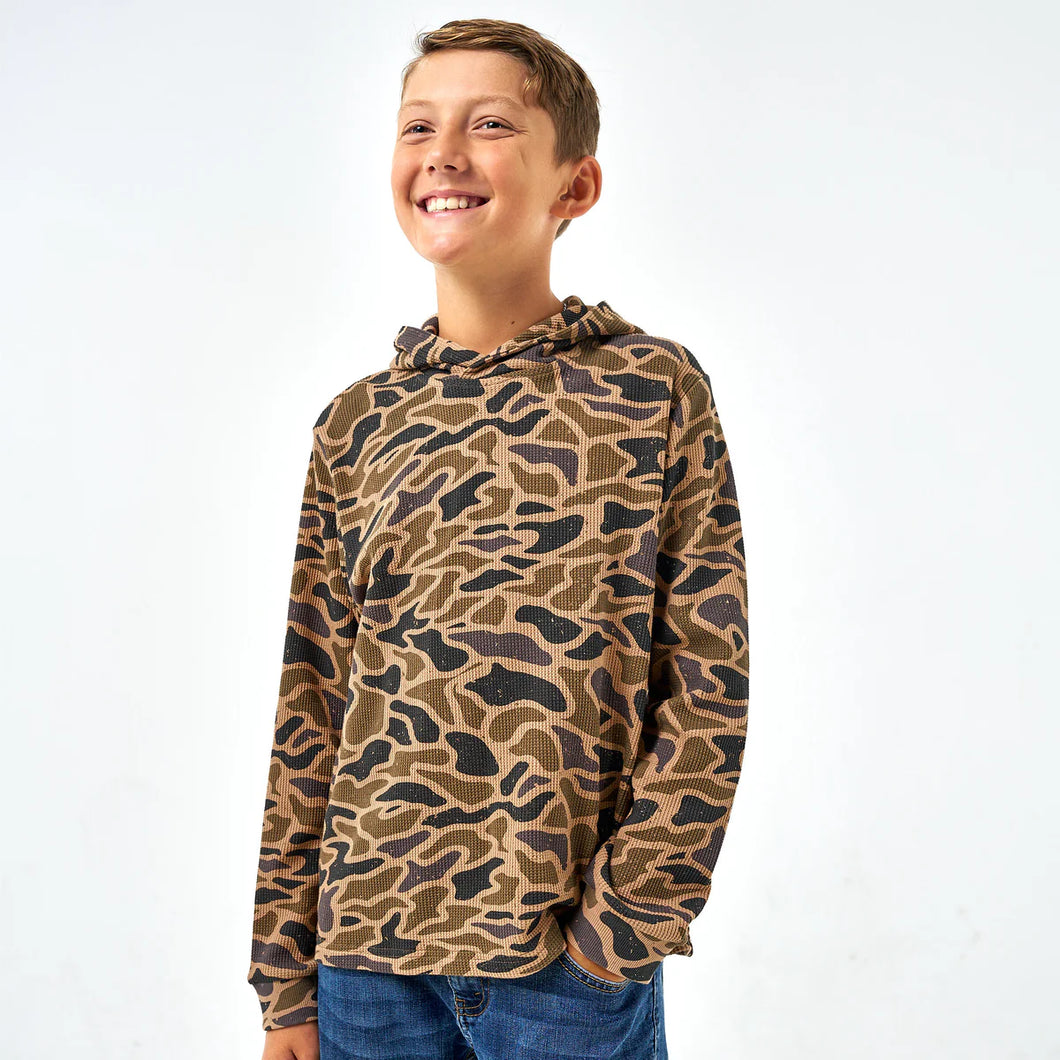 Burlebo | YOUTH Gauge Camo Thermal Hoodie