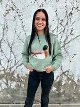 Load image into Gallery viewer, Graphic Knit Duck Sweater - Sage
