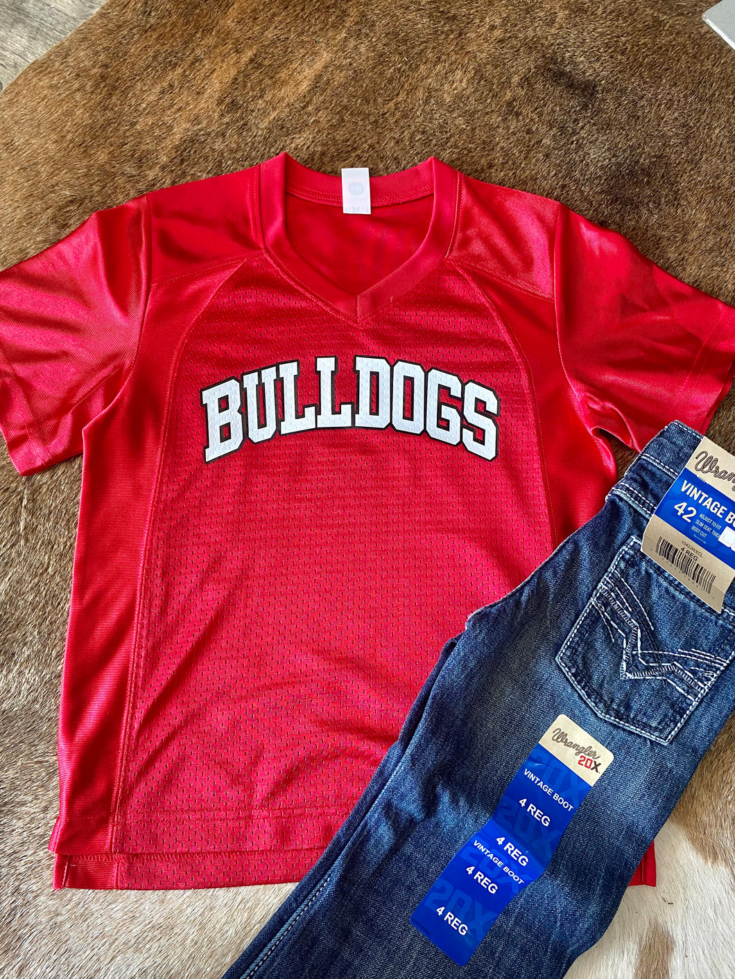 Bulldogs Football Jersey Red