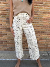 Load image into Gallery viewer, Bronco Beige Cropped Jean
