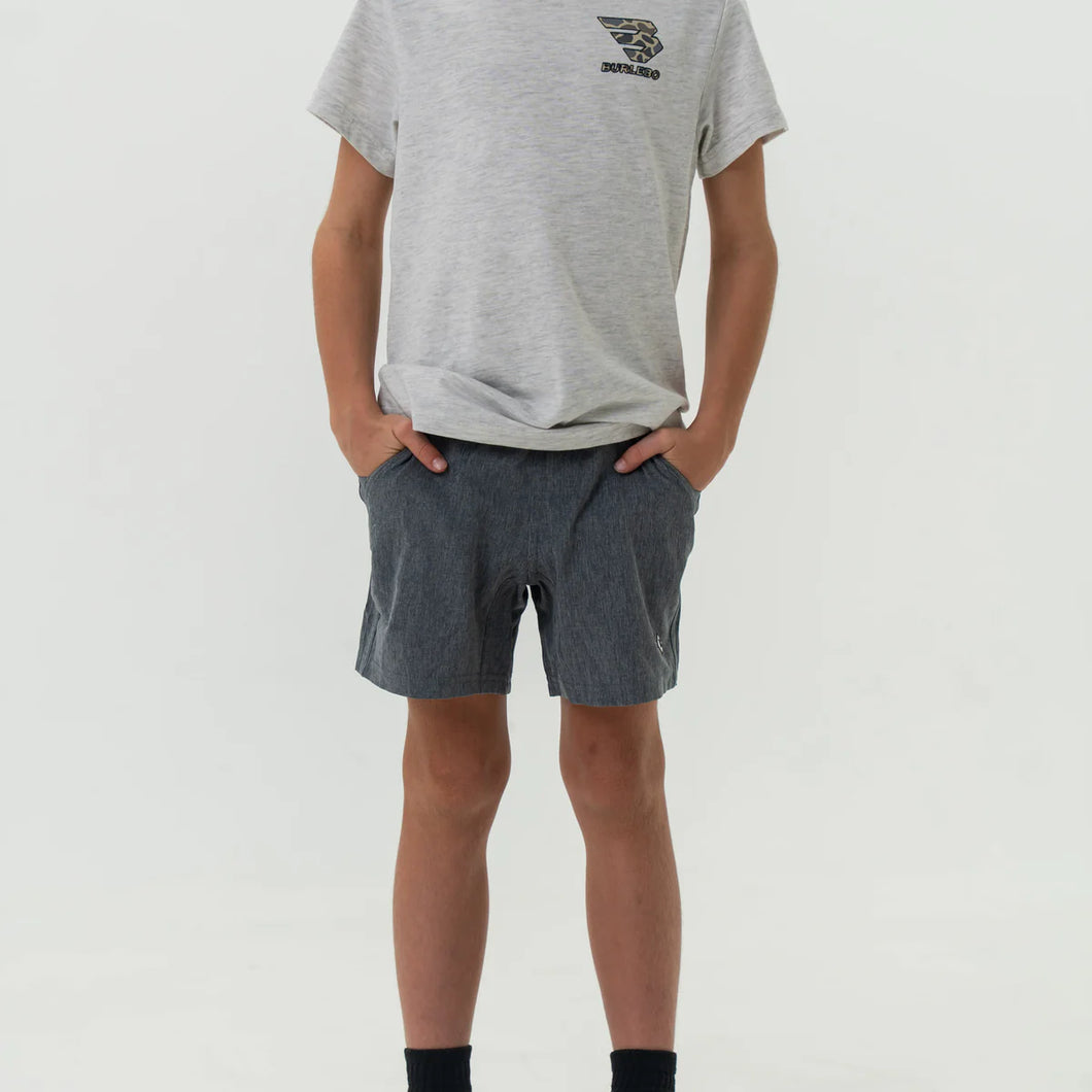 Burlebo | YOUTH Grey Athletic Shorts