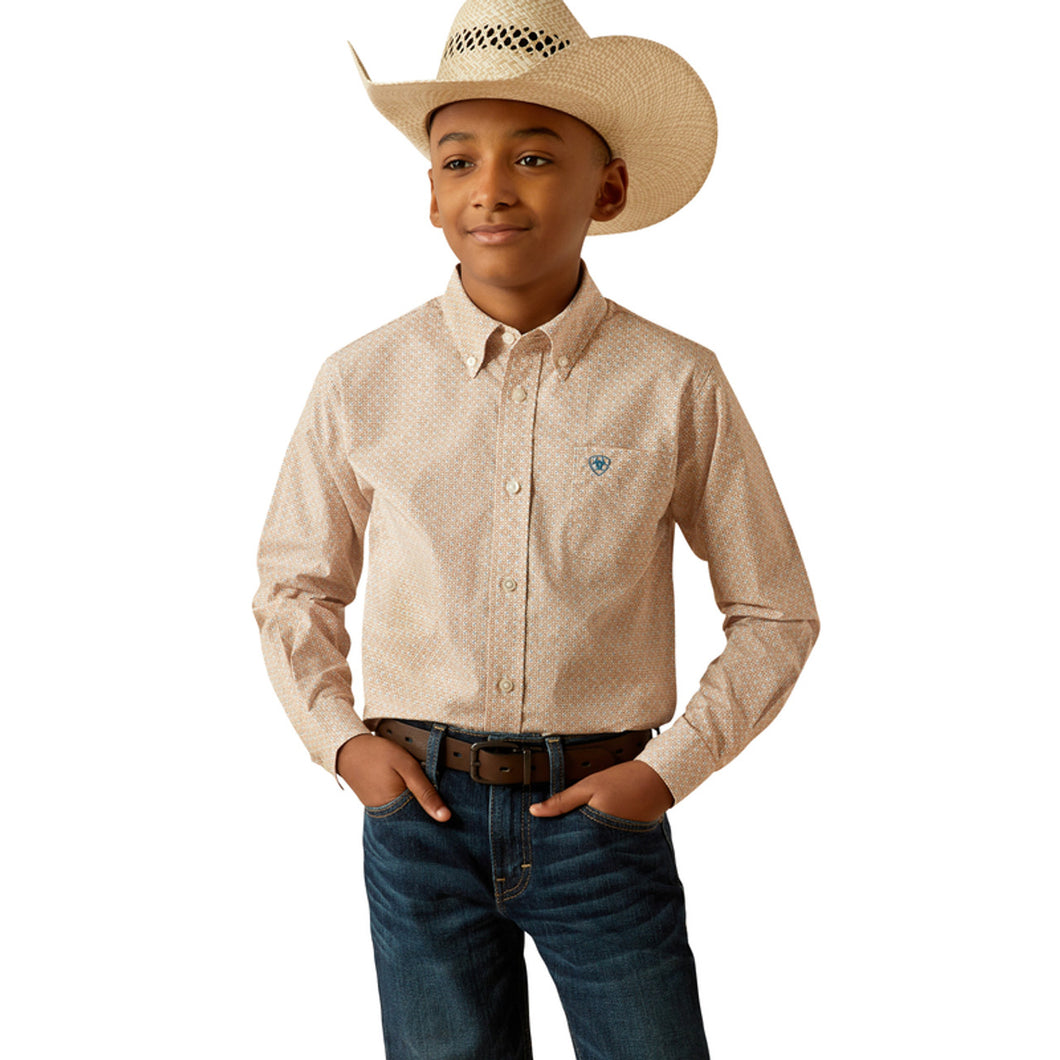 Ariat |  Boys Classic Fit Johnny LT Brown L/S