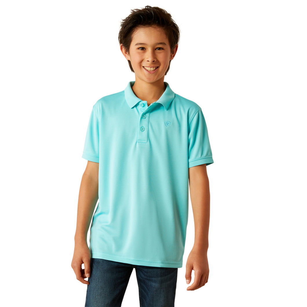 Ariat | Boys TEK Polo Blue Radiance