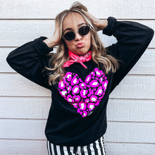 Load image into Gallery viewer, Pink Leopard Heart Crewneck
