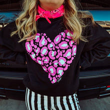 Load image into Gallery viewer, Pink Leopard Heart Crewneck
