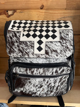 Load image into Gallery viewer, Bethany Black Checkered Backpack
