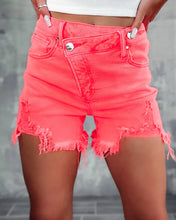 Load image into Gallery viewer, Risen | Criss across Coral Jean Shorts
