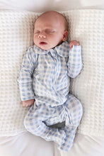 Load image into Gallery viewer, Caden Lane | Dusty Blue Gingham Collar Zipper
