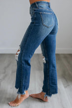 Load image into Gallery viewer, RISEN | High Rise Distressed Denim Dark
