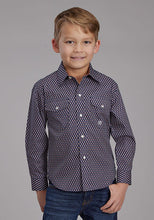 Load image into Gallery viewer, Roper | Western Shirt Boys Print L/S Blue
