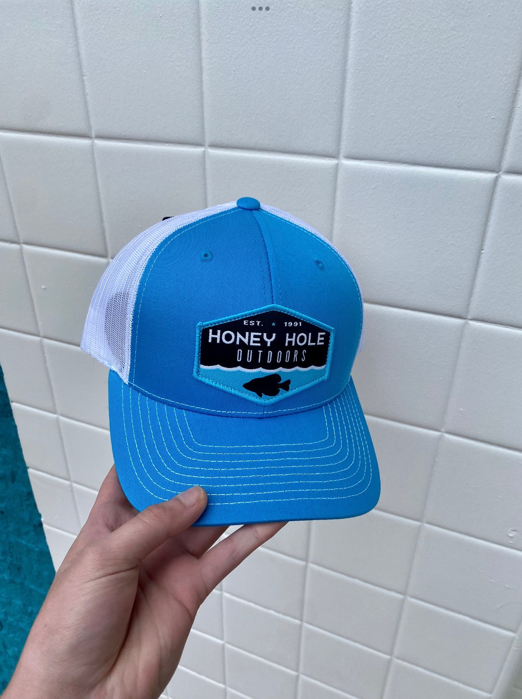 Honey Hole Aqua Crappie Hat
