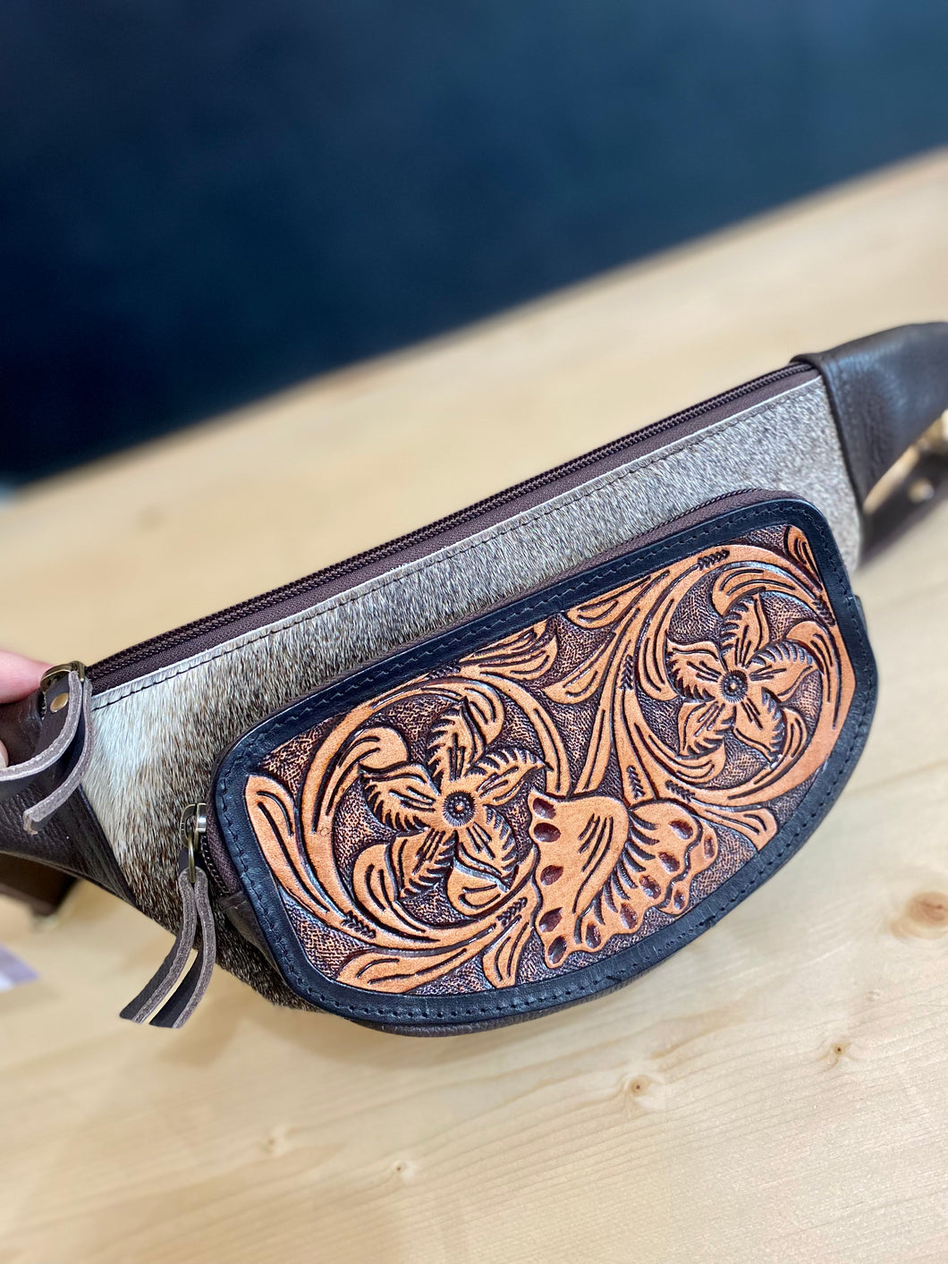 Cowhide / Tooled Leather Fanny